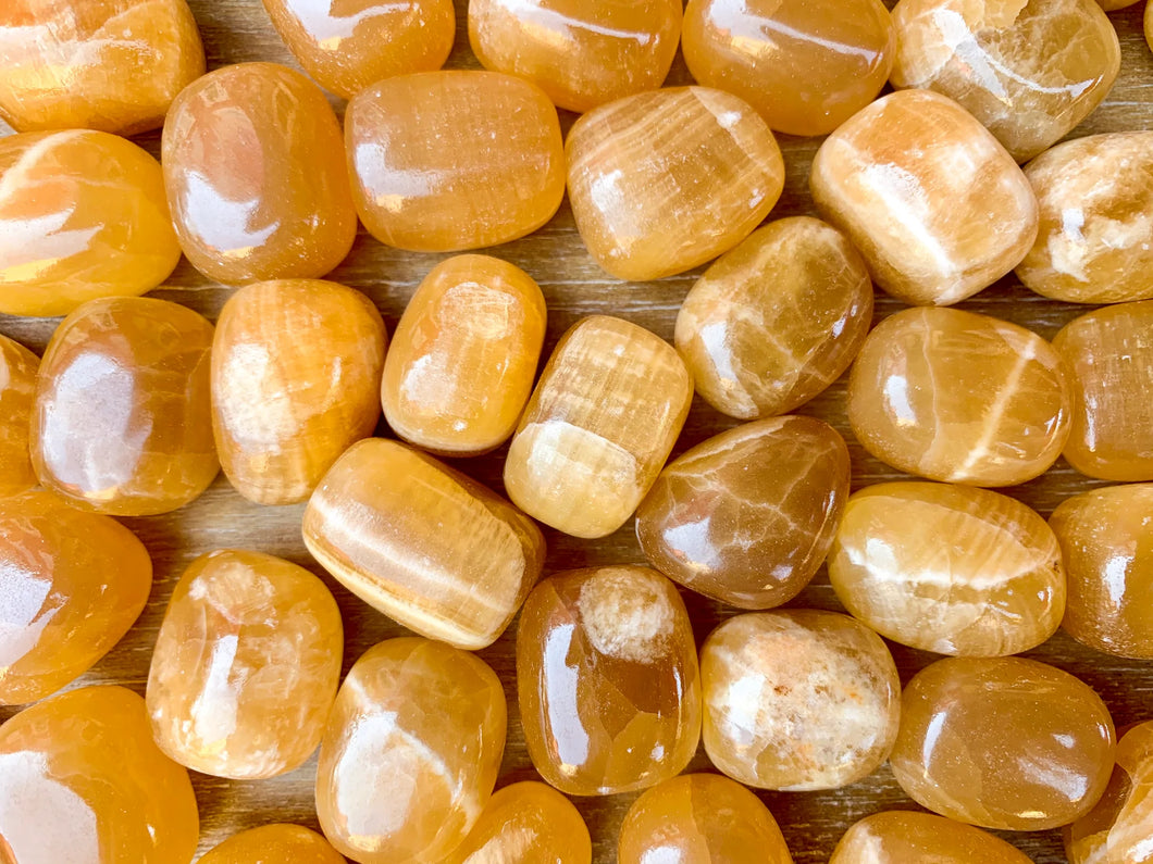 Honey Calcite - Tumbles