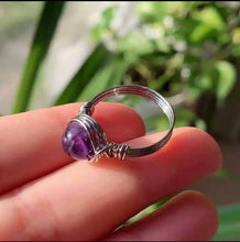 Load image into Gallery viewer, Wire Wrapped Crystal Rings - Silver
