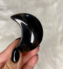 Load image into Gallery viewer, Silver sheen Obsidian Carved Shapes

