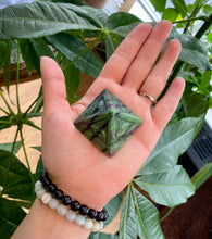 Load image into Gallery viewer, All Seeing Eye Carved Crystal Pyramid
