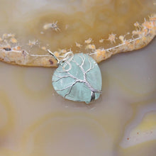 Load image into Gallery viewer, Heart Shaped Crystal/Tree of Life Wire Wrapped Necklace
