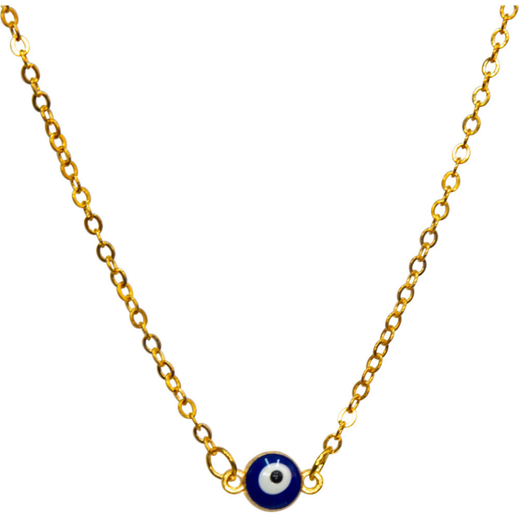 Mini Evil Eye Gold Necklace