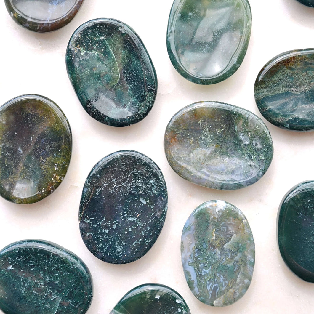 Worry Stones - Moss Agate