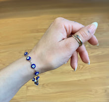 Load image into Gallery viewer, Evil Eye Adjustable Chain Bracelet
