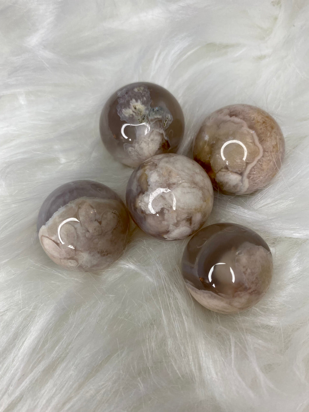 Flower Agate Spheres