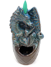 Load image into Gallery viewer, Backflow incense Burner-Dual Ceramic Dragon and Waterfall
