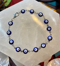 Load image into Gallery viewer, Evil Eye Adjustable Chain Bracelet

