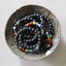 Load image into Gallery viewer, Chakra Stone &amp; Lava bead Bracelet
