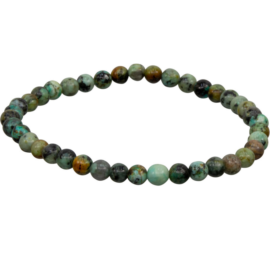 African Turquoise Bracelet 4mm