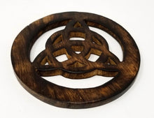 Load image into Gallery viewer, Carved Wooden Altar Tile/Sphere stand

