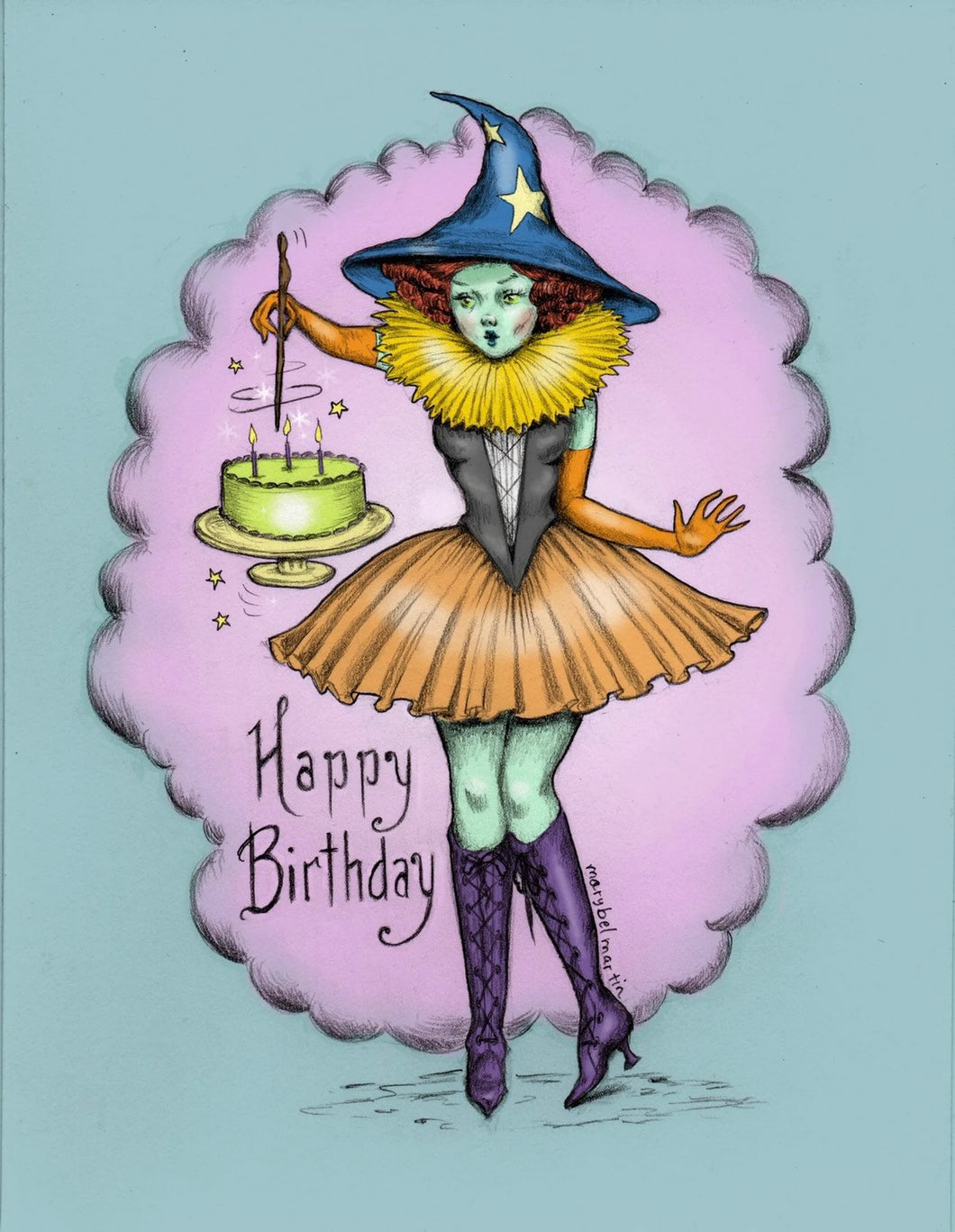 Happy Birthday Witch! Greeting card