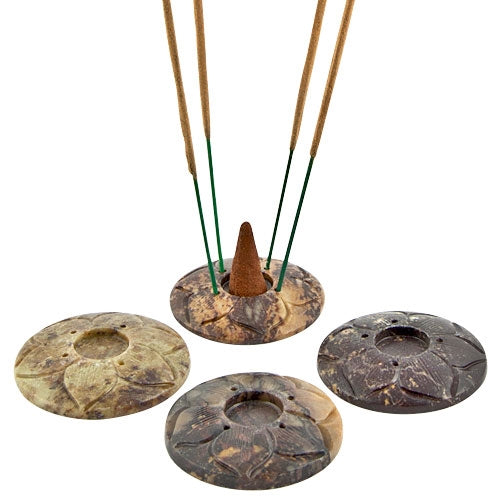 Soap Stone Lotus Carved Stick/Cone Burner