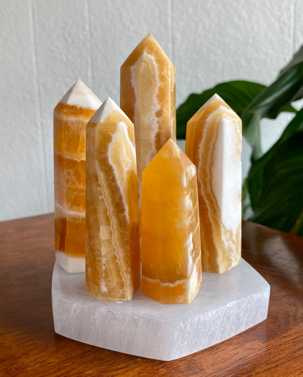 Orange Calcite - Towers
