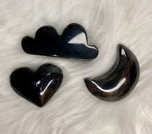 Load image into Gallery viewer, Silver sheen Obsidian Carved Shapes

