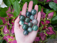 Load image into Gallery viewer, Moss Agate Mini Spheres
